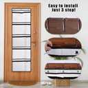 Weekly Kids Clothes Organizer for Daily Activity, Over Door Portable Kids School Clothing Storage with 3 hooks (Beige - 2 Set)