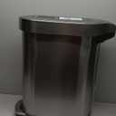 simplehuman 45 Liter / 12 Gallon Slim Hands-Free Kitchen Step Trash Can, Brushed with Plastic Lid