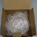 Pumpkin Shaped Glass Coffee Mug with Saucer and Spoon, 14.5oz Glass Teacup with Gold Rim