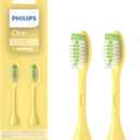 Philips One by Sonicare Genuine Replacement Electric Toothbrush Heads, 2 Brush Head Pack Up to 6 Month Supply, Mango Yellow, BH1022/02