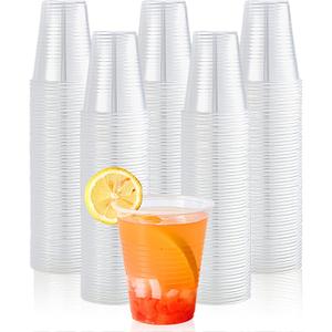 Lilymicky 300 Pack 12 oz Clear Plastic Cups, Cold Disposable Plastic Drinking Cups for Parties, Picnic, BBQ, Travel, and Events