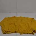 Women's Drop Shoulder Long Sleeve Cardigan Sweater Button Up Pocket Front Cardigans Lightweight Knit Tops Yellow X-Large