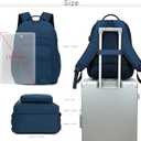 ecodudo Multi Pockets College Backpack for School Men and Women Water Resistent Bookbag Travel Laptop Daypack (Blue), EBDU2301