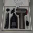 KMM Handheld Car Vacuum Cleaner, 4 in 1 Vacuum Cleaner 16000Pa Air Duster, 3-Speed Adjustable 120W High Power Vacuum Cleaner with LED Light and Multi-Nozzles for Car, Home, Office, Pet (Gray)