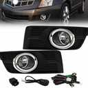 Fog Lights Compatiable with 2010-2016 Cadillac SRX with Switch and Wiring Harness Fog Lamp Set