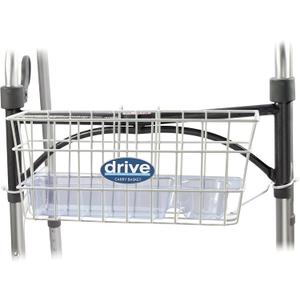 Drive Medical 10200B Walker Basket with Plastic Cup Holder, White