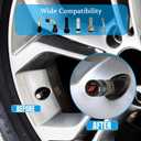 2PCS License Plate Frames Matte Black License Plate Cover Holder Aluminum Alloy Metal License Plate Covers Sport Stripe Keychain Black Tire Valve Cap Compatible with Dodge Charger Challenger (Grey)