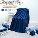 36 Pack Wedding Fleece Blankets Bulk 50 x 60 Inch Soft Lightweight Throw with to Have to Hold Card for Guests Lap Sleepover Spa Slumber Favors Gifts for Seasons (Gradient Blue)