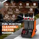 Fuel Injector Cleaner Machine, 4 Cylinder 9 Test Modes Auto Fuel Injector Tester and Cleaner Kit, Ultrasonic Cleaning Kit for 5V to 12V Motorcycle Car Injectors