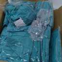 12 PCS Light Blue Stretch Spandex Folding Chair Slipcovers, Dining Room Chair Covers Stretch Chair Slipcovers Protector for Wedding, Banquet, and Party