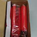 WDF 160 Piece Red Plastic Silverware - Heavy Duty Christmas Silverware of 80 Forks, 40 Spoons, 40 Knives - Red Plastic Utensils Perfect for Party Daily Valentine's Day