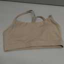 ODODOS Cloud Feeling Y Racerback Sports Bra for Women Wirefree Padded Strappy Yoga Bra (Small, Shaker Beige)