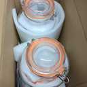 1 Gallon Fermentation Jars, 2 Pack Glass Fermentation Kit with Airlocks & Weights, Wide Mouth Fermenting Jars for Sauerkraut, Kimchi, Pickles, Mead & More