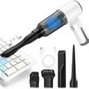 MEFELF Cordless Vacuum Cleaner-Mini Air Duster, Portable Handheld Vacuum, 3 in1Dry Use Dust Buster & Air Blower for Kitchen, 6500PA Suction,Inflate/Deflate Swim Ring (White)