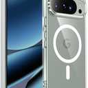 SPIDERCASE Magnetic for Google Pixel 10/Pixel 10 Pro Case, Military Grade Drop Protection Slim Crystal Clear Shockproof Anti-Fingerprint Phone Case, Phone Case for Pixel 10/10 Pro, Clear