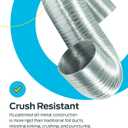 Eastman 8 Foot ArmorFlex Dryer Vent, Flexible Aluminum Duct with Clamps, Semi-Rigid, 69028