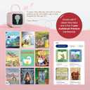 Kinglucky [New 2025 All-in-One Kids Audio Player, No Wi-Fi or Cards Needed, Built-in Stories, White Noise, Pixel Display, 2 Mics & Bluetooth, Screen for Toddlers & Girls (Gray-Orange)