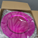 Exquisite Party Solids Hot Pink Plastic Plates For Party Supplies 9" Hot Pink Disposable Plates Heavy Duty 50 Pcs Plastic Dinnerware Sets Heavy Duty 350 GSM Disposable Dinnerware Set (Cerise)