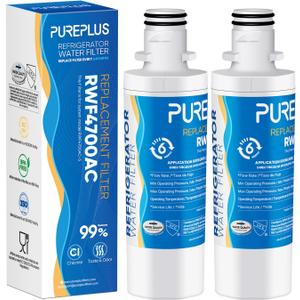 PUREPLUS 9980 Replacement for LG LT1000P Kenmore ADQ747935, LT1000, LT1000PC, MDJ64844601, ADQ74793501, ADQ74793502, LMXS28626S, LMXS30796S, Refrigerator Water Filter, Model: RWF4700AC, 2Pack