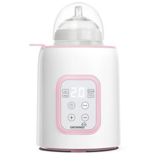 GROWNSY Bottle Warmer, Fast Baby Bottle Warmer for All Bottles, Milk Warmer for Breastmilk or Formula, Smart Temperature Control and Automatic Shut-Off- Pink
