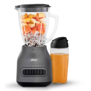 Oster Easy-to-Clean Blender with Dishwasher-Safe Glass Jar with a 20 oz. Blend-n-Go Cup: 700W, 8 Speeds, Smoothie Blender
