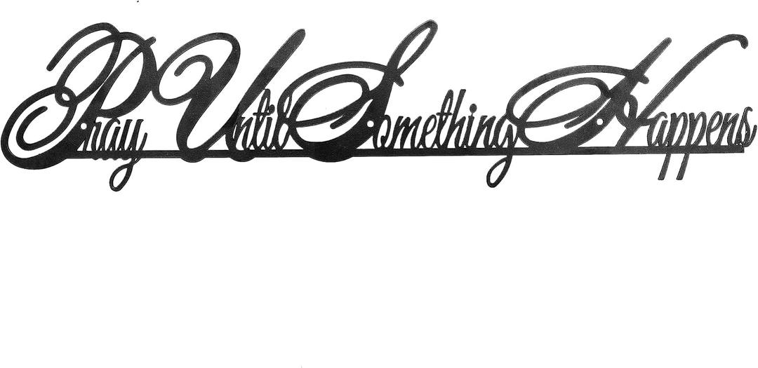 Spiritual Spaces Durable Thick Metal Wall Decor - Spiritual Bible Quotations, Glossy Black Powder Coating - Robust and Long-Lasting, Ideal for Indoor Use, Uplift Your Spirit & Enhance Positive Energy