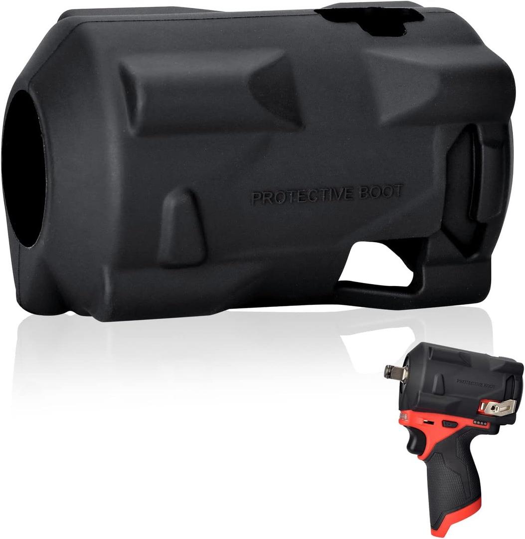 49-16-2554 M12 Fuel Impact Driver Protective Boot Cover, Fit for Milwaukee M12 Fuel 1/2 (2555-20, 2555P-20) & 3/8 Stubby Impact Wrenches (2554-20)