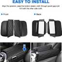 Karltys Center Console Cover for 2015-2021 Mercedes Benz C Class C300 W205 /2016-2022 GLC Class /2019-2024 EQC, Anti-Scratch Leather Waterproof Armrest Console Cover with Storage Pockets (Black)