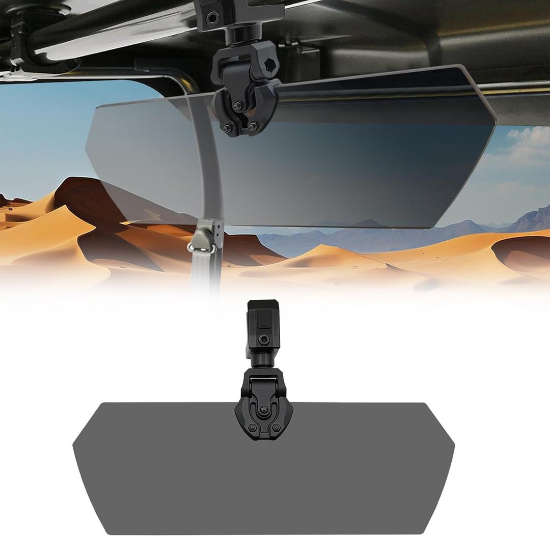 UTV Sun Visor for UTV Side X Side 1.5-2 Roll Bars Protect from UV Ray with Windshield Compatible with Polaris Ranger RZR Can am Maverick X3 Kawasaki
