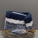 OLANLY Bathroom Rugs 70x24, Extra Soft and Absorbent Microfiber Bath Mat, Non-Slip, Machine Washable, Quick Dry Shaggy Bath Carpet, Suitable for Bathroom Floor, Tub, Shower (Long, Navy)