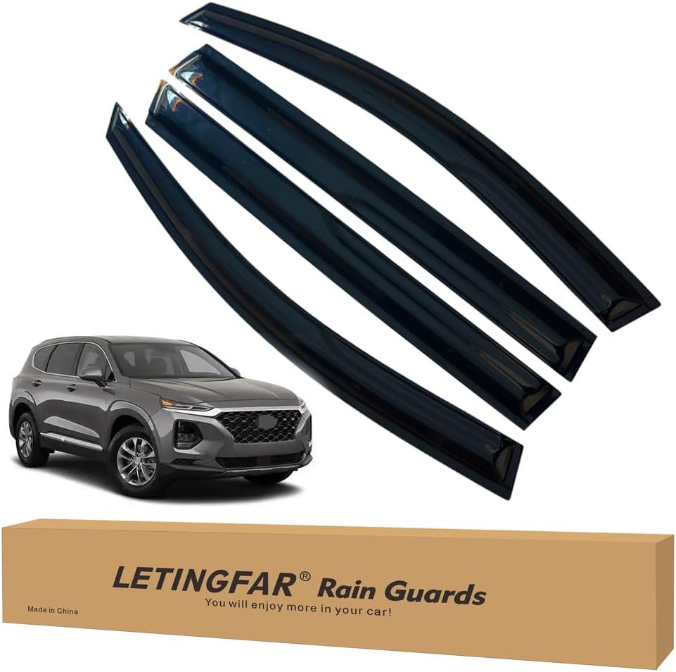 Window Visors Rain Guards for Hyundai Santa Fe 2019 2020 2021 2022 2023 Accessories, Wind Deflectors Vent Shades for Hyundai Santa Fe