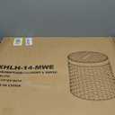 Laundry Hamper with Lid Laundry Basket with Lid 19.0 Gal (72 L) Round Wicker Laundry Basket Handwoven Rattan Basket with Lid Removable Bag 2 Mesh Bags Handles for Living Room Bathroom White