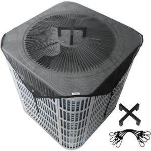 Air Conditioner Covers for Outside, Mesh AC Covers for Outdoor Units, Universal Air Conditioning Cover One 26in AC Cover and One Support