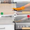 Stove Gap Covers 316 Stainless Steel,Stove Gap Filler,Heat-Resistant Oven Side Gap Filler,Between Stove and Counter Slide In Range Trim Kit for Kitchen,2 Pack (23.2 Silver)