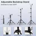 BEIYANG 8.5 x 10 FT Photo Backdrop Stand Kit, Adjustable Background Holder Support System Kit with Carrying Bag, for Photography Video Stutio, Parties Decoration, Advertising Display
