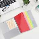 2Pack 3 Ring Binder 1 Inch for Letter-Size(11" x 8.5") Paper with 5-Tab Dividers, Binders 1 Inch with Custom Labels, Pockets, Clipboard Organizer, for Women School Office - Silver EYROZILL