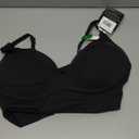 Maidenform Women's Push-up Bra, M Seamless Lift Longline Bralettes Bras for Women, Seamless, Convertible  (Large, Black)