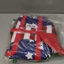 Malier Dog Life Jacket, High Buoyancy Shark Swimsuit, Ripstop American Flag, Medium, Red & Dark Blue