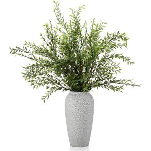 6 Pack 43" Artificial Eucalyptus Branches for Spring Home Decor, Tall Faux Greenery Stems for Vases, Centerpieces, Wedding Arrangements, Table Displays, Farmhouse Modern Floral Decorations