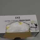 EKO 2.6 Gallon / 7-10 Liter, 80 Count Small Drawstring Trash Bags, Extra-Strong Unscented Garbage Bags, Easy-Dispense Roll for Kitchen & Household Use, Resists Tears, Leaks and Punctures, Code B White