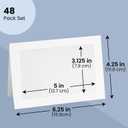Best Paper Greetings Photo Frame Cards - 4 x 6 In, White, 48 Pack, Modern - Paper Picture Frames - Photo Holders for Pictures