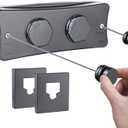 Retractable Clothesline Dual Lines, Sag-Proof Adjustable Tension & 2 Installation Ways, Outdoor/Indoor Laundry Rope for Pool Towels, Winter Coats