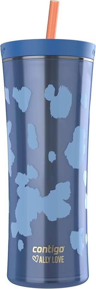 Contigo x Ally Love Shake & Go Tumbler, Autoclose Lid, Leak Proof, 20oz, Stellar Jay