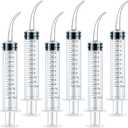 6 Pack Dental Irrigation Syringe, Wisdom Teeth Syringes with Curved Tip for Tooth (Scale-6)