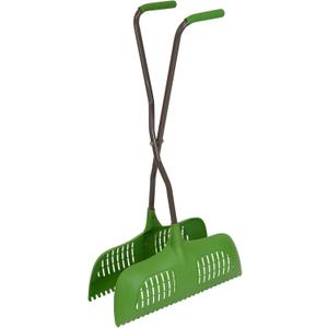 AMES Leaf Grabber Rake with Long Handle & Cushioned Grip for Leaves, Lawn Clippings, Twigs, Yard Waste