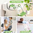 Frog Potty Training Seat, Upgrade Toddler Toilet Seat for Kids Boys Girls, 2 in 1 Potty Training Toilet for Kids, Splash Guard Anti-Slip Pad Step Stool