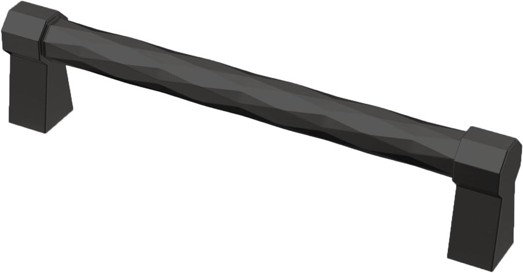 Alzassbg 10 Pack Matt Black Cabinet Pulls, 5 Inch(128mm) Hole Centers Cabinet Handles Kitchen Hardware for Cabinets and Drawer AL3201MB