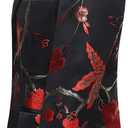 SWOTGdoby Boys Suits 3 Piece Gold Paisley Floral Suit Set Slim Fit Tuxedo Embroidery Suit Blazer Vest Pants, Size 120