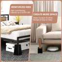 shouwuhho Bed Risers 12 Inch Heavy Duty, Furniture Risers Lifts 12" 8" 4" for Table, Desk Leg, Sofa, Couch, Adjustable Bed Frame Risers Supports Up to 6,000 Lbs, Black