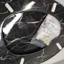 Angel Shield Marble Toilet Seat Durable Molded Wood with Quiet Close,Easy CleanQuick-Release Hinges (Elongated,Black Marble)